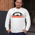 thumbnail image 4 of Cincinnati Skyline Football Long Sleeve T-shirt Bleed Orange and Black Game Day Fantasy League Champions Tailgating, 4 of 7