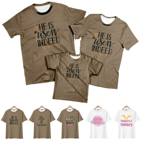 

Easter Unisex Youth Crewneck Short Sleeve T-Shirts Novelty Shirt & Top Up to 8XL