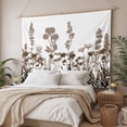 thumbnail image 3 of Brown Flowers Tapestry for Bedroom Wall Hanging Tapestry, Vintage Country Spring Wild Floral Herbs Ceiling Backdrop Tapestries Poster Blanket Wall Decor for Teens Room Living Room Dorm 55" x 73", 3 of 8