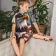 thumbnail image 4 of Fotbe Bald Eagle Pilot Pijama Estampada de 2 Piezas para Niños – Ropa de Dormir de Manga Corta Cómoda para Niños y Niñas, Camiseta y Shorts de Algodón-Large, 4 of 6