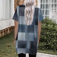 thumbnail image 5 of Hvyesh Womens Long Shirts Summer 2025 Casual Short Sleeve V Neck Shirts Loose Fit Print Oversized Tshirts Tunic Tops With Pockets, 5 of 6