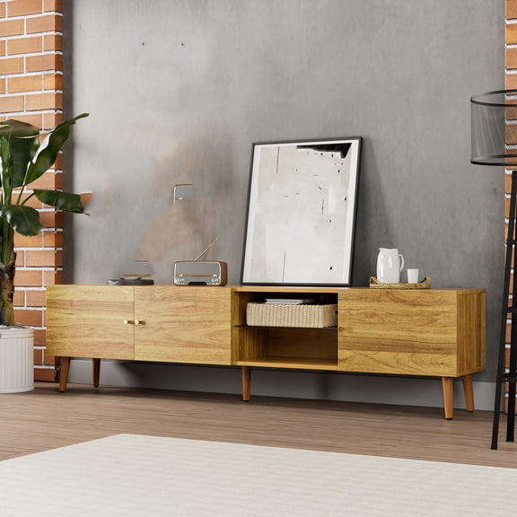 Cterwk TV Stand for TVs up to 70 Inch, TV Media Console with Storage Shelf, Entertainment Center for Living Room, Bedroom