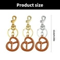 thumbnail image 6 of tegongse Fashionable Cookie Pendant Bag Charm Simulation Biscuit Shape Key Holder Unique Fashion Statement Keychain for Daily Use, 6 of 16