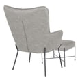 thumbnail image 3 of Izzy Industrial Lounge Chair and Ottoman Set in Black Metal and Grey Faux Leather by LumiSource, 3 of 5