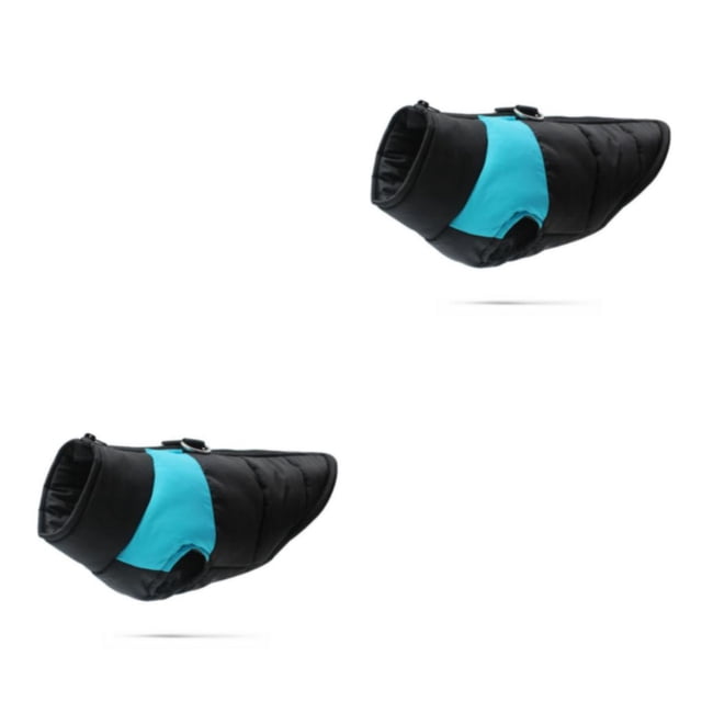 Methold Elegantes chaquetas para mascotas que se mantienen abrigadas y modernas, viento de invierno e impermeable, abrigo de invierno para azul 1XL 2Conjunto