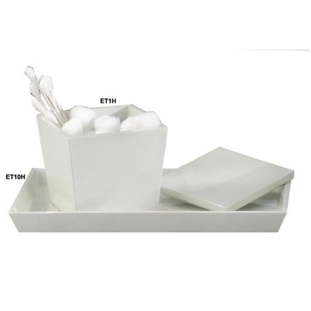 Tatara Groupe Élégant Plateau d'Agrément Collection - Résine Blanche - Pack de 3