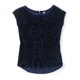 thumbnail image 2 of Aeropostale Blusa de terciopelo con cremallera en la espalda para mujer, azul, pequeña Aeropostale  Pull-over, 2 of 2