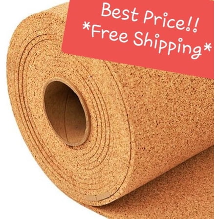 48" x 72" x 1/4" (4'x6') CORK ROLL Bulletin Message Board Panel Acoustic Sheet