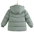 thumbnail image 3 of Fozruso Winter Warm Jackets 4-5 Years,Boys Winter Down Jacket Thickened Warm Coat Fashionable Short Style Outerwear For Cold Weather Green, 3 of 4