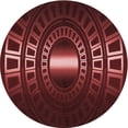 thumbnail image 1 of Ahgly Tapis de Zone Carré Transitionnel Lavable en Machine Rouge Brique, 3 Pieds Carré, 1 of 7