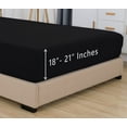 thumbnail image 4 of 1500 Collection Deep Pocket 18 inch,Fitted Sheet, California King Black, 4 of 6