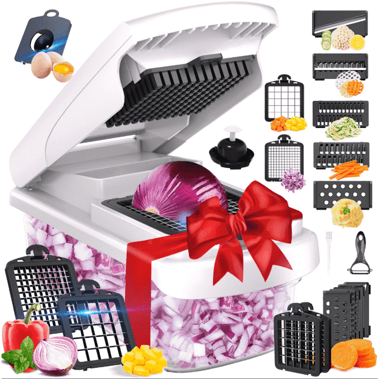 CYYI 15-in-1 Vegetable Chopper with Container, White photo 1