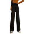thumbnail image 5 of Pantalones de pierna ancha para mujer, pantalones de traje drapeados de cintura alta, pantalones casuales para estudiantes para mujer, 5 of 5