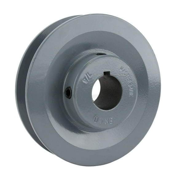 Masterdrive BK40-7/8 Cast Iron 4" Single Groove Pulley V Style B Belt 5L for 7/8 Inch Keyed Shaft