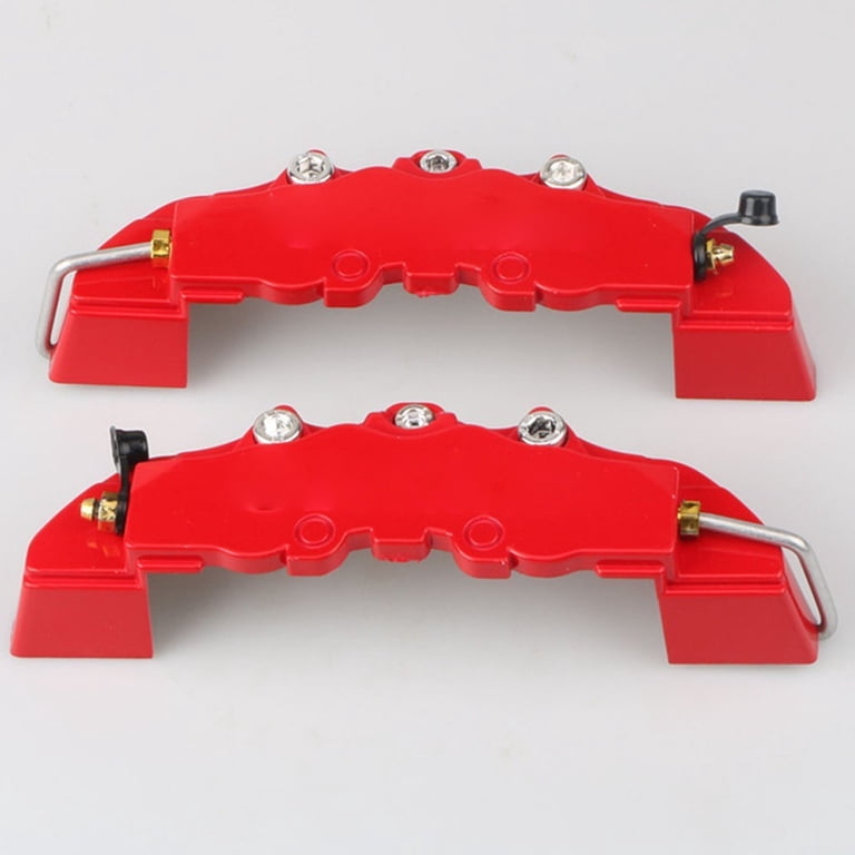 4PCS Red Car Universal Disc Brake Caliper Covers Front+Rear Car Brake 4PCS Red Car Universal Disc Brake Caliper Covers Front+Rear Car Brake