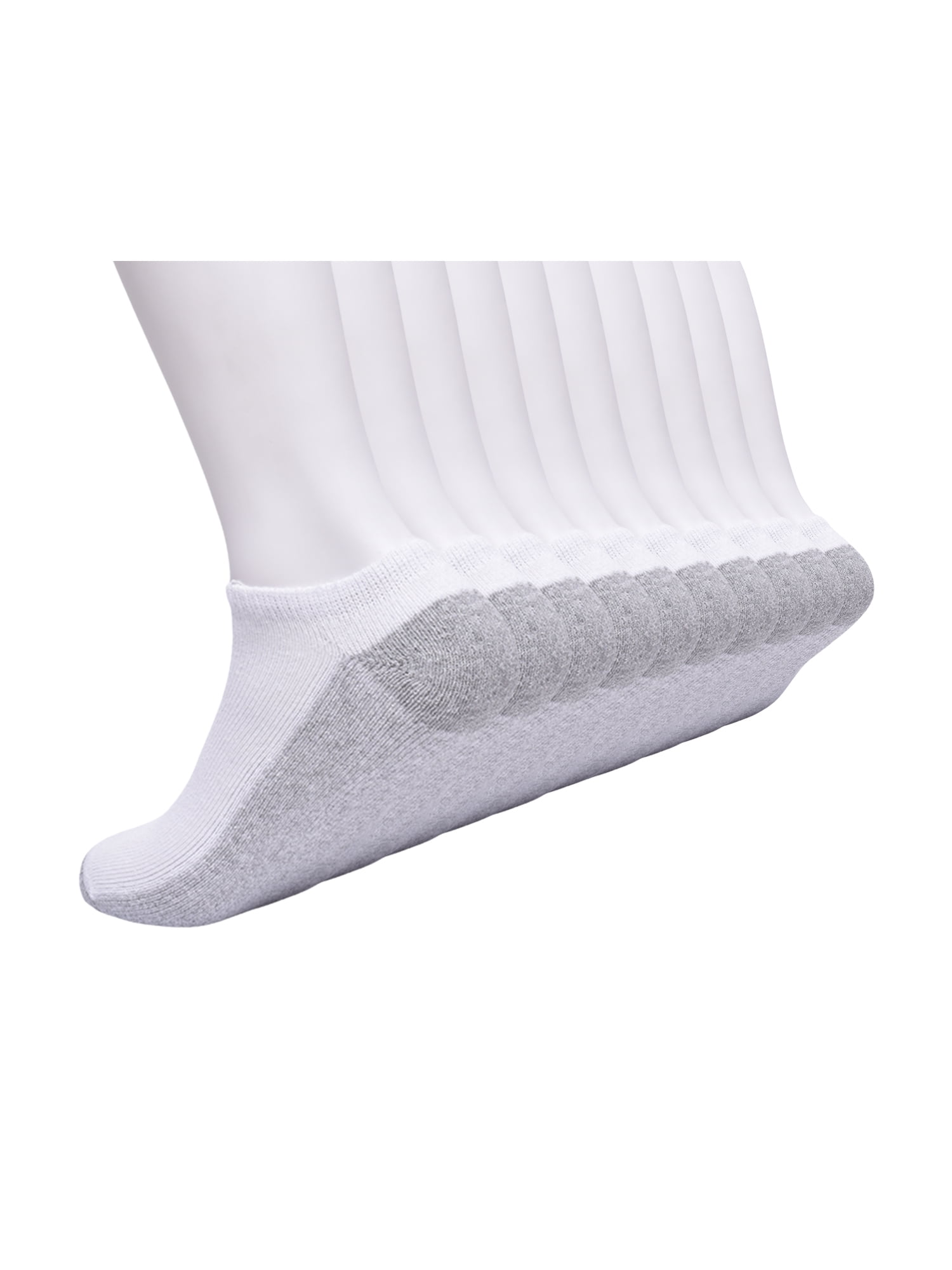 Wonder Nation Boys Cushioned No Show Socks, 10 Pack, Sizes S (4-8.5) - L (3-9)