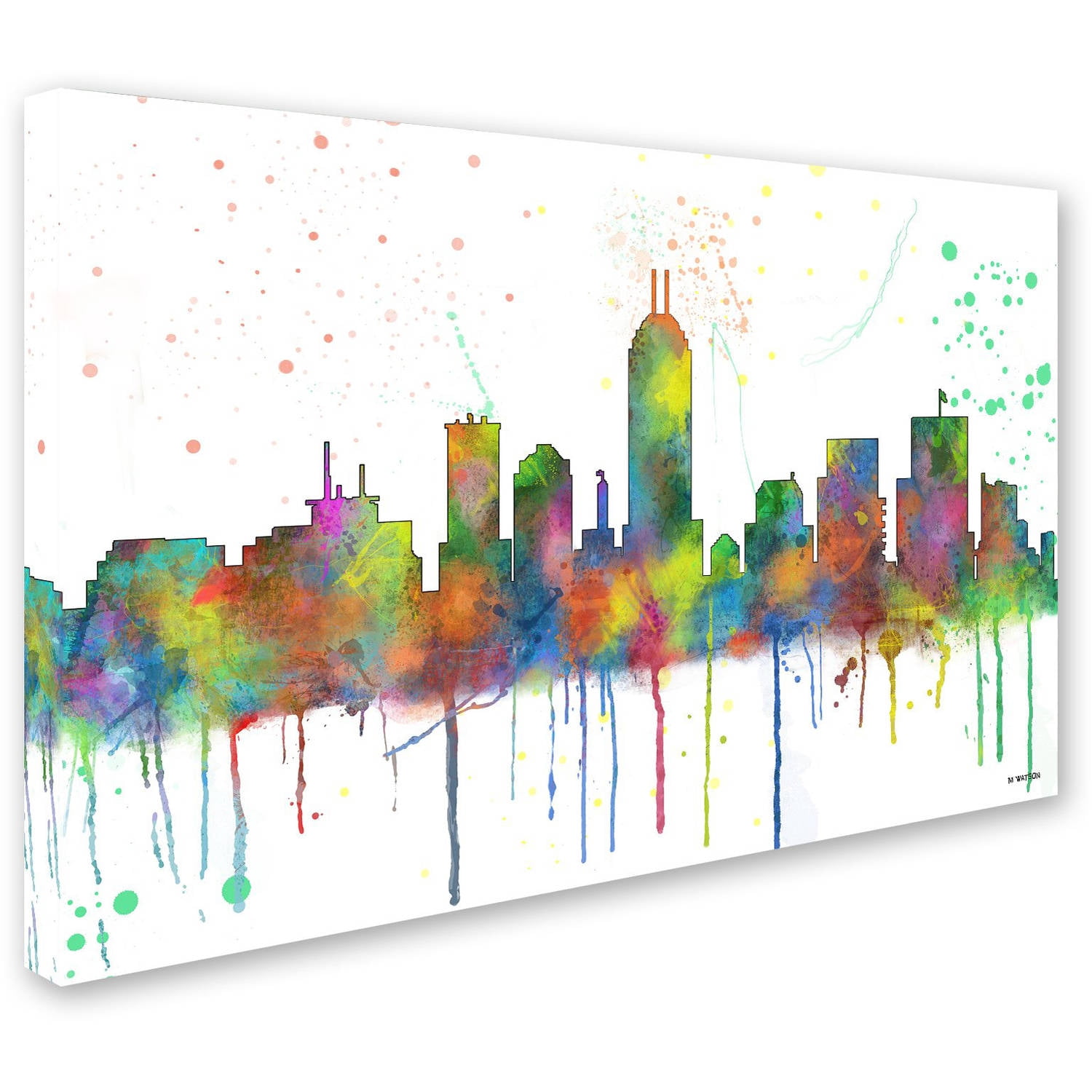 Trademark Fine Art "Indiana Indianapolis Skyline Mclr-1" Canvas Art by Marlene Watson