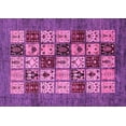 thumbnail image 1 of Ahgly Company Indoor Rectangle Abstract Pink Modern Area Rugs, 2' x 5', 1 of 4