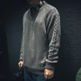 thumbnail image 4 of Suéter de punto sin capucha negro para hombre, ropa para hombre, jersey de cuello alto, nuevo, 100% cachemira pura, estilo coreano, modo calentado, tops baratos antiguos, 4 of 5