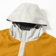 thumbnail image 5 of RYDCOT Mens Color Blocked Jacket Zip Hooded Windbreaker Coat Outdoor Workwear Hooded Casual Jacket Gold, 5 of 6