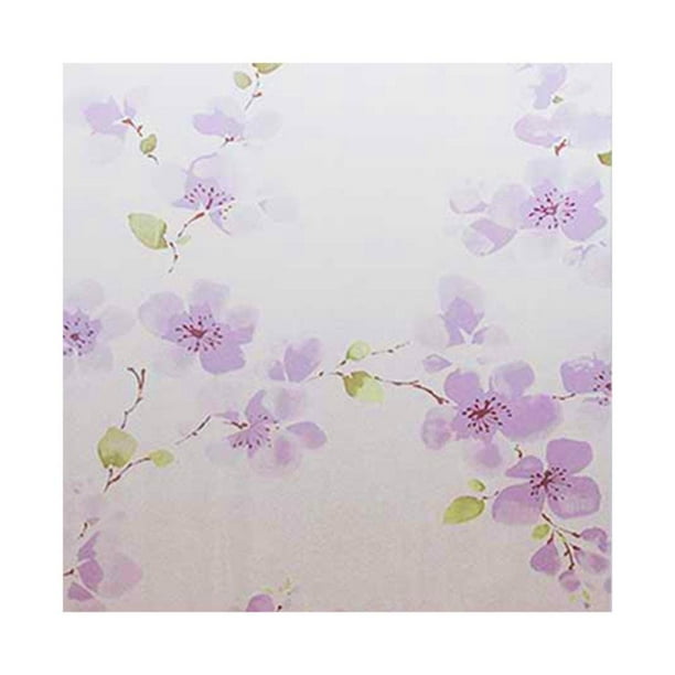 Pegatinas De Ventana Pegatinas de vidrio de 45x100 cm, película adhesiva para ventana, pegatina de vidrio para baño (púrpura) Likrtyny Libre de BPA
