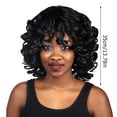 thumbnail image 3 of 35cm Black African Curly Wig High Temperature Fiber Rose Net Cap Natural Looking Heat Resistant, 3 of 8