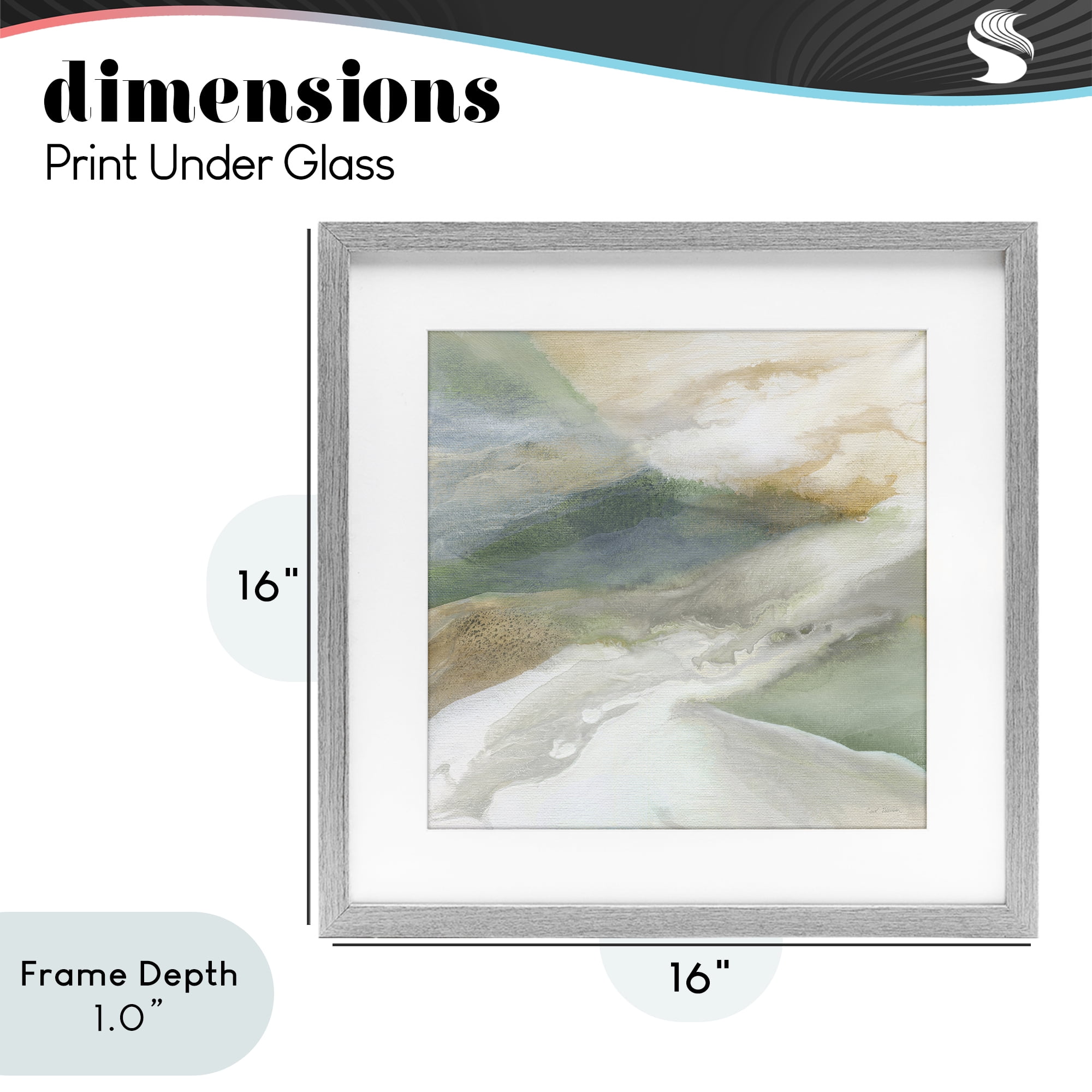 Stupell Industries Serene Mist Over Rolling Fields Gray Framed Print Under Glass, design by Carol Robinson
