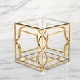 thumbnail image 4 of Pangea Home Z-Edward Square Side Table Gold, 4 of 7