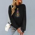 thumbnail image 5 of Womens Casual Christmas Tee Shirts Sweatshirts Graphic Open Front Cardigan Sweaters Zip Up Sweatshirt Active Long Sleeve Tops Cotton, 5 of 6