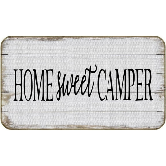 Camper Camping Mats for Front Door Entry Front Porch Doormat Non-Slip Carpet Rugs Floor Mat Decorative for Home Bathroom Kitchen Indoor 16x24 Inch