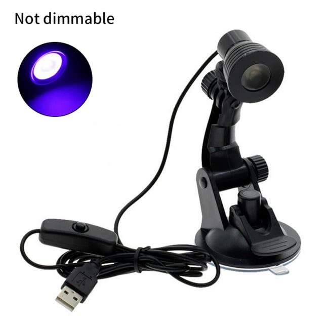 LED Lampe de Bureau Ventouse Protection des Yeux Lecture Éclairage Ventouse Lumière Éclairage de Chambre à Coucher USB, Lumière Violette, Non Dimmable