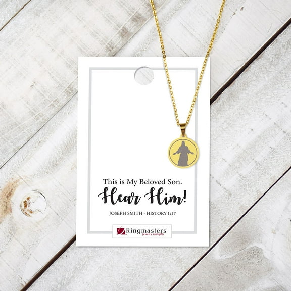 Ringmasters "Hear Him" (Jesus) Gold Colored Necklace