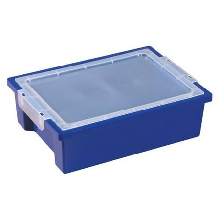 ECR4KIDS Small Storage Bin with Clear Lids -10.5Lx13.8Wx4.5H in. - Set of 6