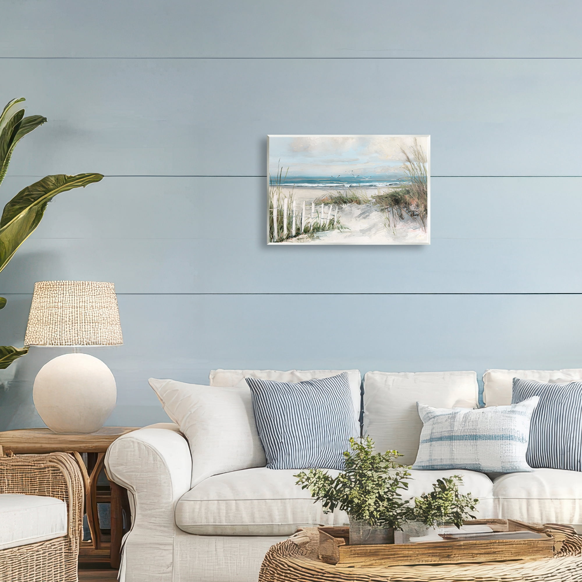 Stupell Industries Dunes With Weathered Fence Wall Plaque Art, design by Sally Swatland