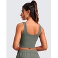 thumbnail image 2 of Top Corto CRZ YOGA Deportivo con Ribs y Almohadillas Gris Salvia XS, 2 of 5