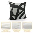 thumbnail image 4 of PRATYUS Home Pillow Case Black White Abstract Art Modern Throw Pillow Covers Cushion Decorative Pillowcase Square 22x22in, 4 of 5