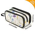 thumbnail image 4 of FORMRS Pencil Case with 3 Compartments Zipper Pouch, Elementary School Level and up, Blue Floral Rabbit, 4 of 8
