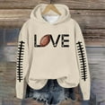 thumbnail image 2 of WEAIXIMIUNG Robes Chandail en Molleton pour Femmes avec Poches Sweat à Capuche à Manches Longues Col Rond Imprimé Lettre Rugby, 2 of 3