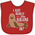 thumbnail image 3 of Inktastic I Just Really Like Sea Lions Ok Boys or Girls Baby Bib, 3 of 4
