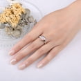 thumbnail image 6 of Jewelrypalace Honey Bee 3.3ct Heart Shape Orange Morganite Color Cubic Zirconia Ring for Women, 14K White Gold Plated 925 Sterling Silver Promise Rings for Her, CZ Gemstone Jewelry Sets P, 6 of 6
