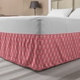 thumbnail image 1 of Floral Bed Skirt, Cream and Purple Tulip Flowers Repetitive Pattern Romantic Spring Design, Elastic Bedskirt Dust Ruffle Wrap Around for Bedding Decor, 4 Sizes, Purple Cream Pale Pink, by Ambesonne, 1 of 2