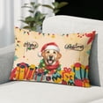 thumbnail image 2 of Merry Christmas Santa Labrador Retriever Scarf Twinkling Lights Xmas Holiday Pillowcase Double Sided Lab Dog Lover Gifts Pillow Case Covers - 00022, 2 of 3