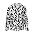 thumbnail image 2 of Uemuo Cute Panda Pattern Women's Full Zip UPF 50+ Sun Protection Hoodie Jacket Long Sleeve Sun Shirt Hiking Outdoor Performance with Pockets-, 2 of 9
