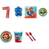 Super Mario Party Supplies Party Pack For 16 With Red #7 Balloon