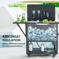 thumbnail image 4 of Outsunny 104 Quart Patio Cooler Cart, Outdoor Beverage Rolling Ice Chest with Bottle Opener and Shelves for Pool Deck BBQ Cookouts Party, Black, 4 of 9