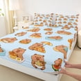 thumbnail image 4 of Erosebridal Cartoon Capybara Full Size Sheets,Cute Animal Print Bed Sheets For Kids 4 Pieces, 4 of 6