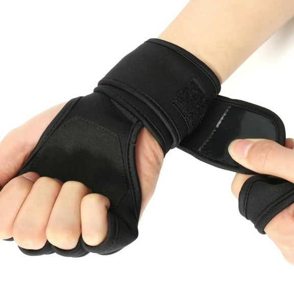 Papaba Neoprene Weight Lifting Gloves, Unisex, Black, Weight Lifting Gloves, S (1-Pack)