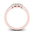 thumbnail image 3 of 1/6ct TDW Diamond 10K Rose Gold Cluster Halo Ring, 3 of 4