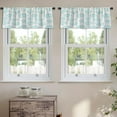 thumbnail image 2 of LALILO Kitchen Curtain Valance With Spiral Shells Marine Theme Rod Pocket Window Curtain 52"x 18" Set of 2, 2 of 5