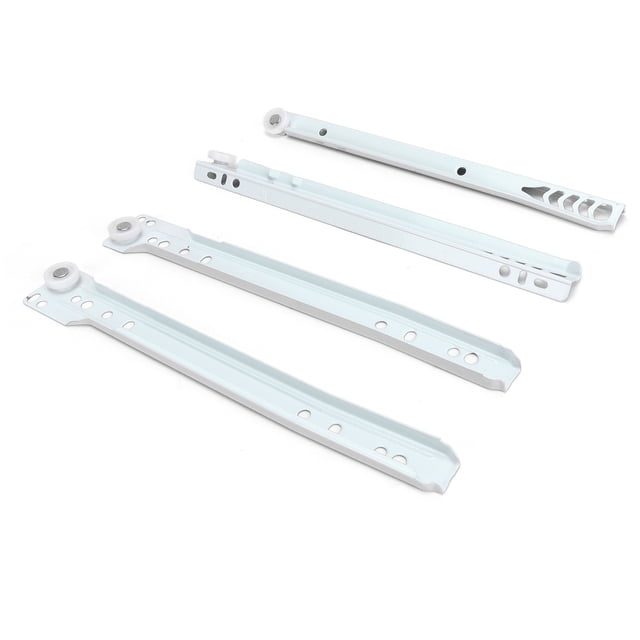 Tbest 1Pair Micro Drawer Slide Ball Guide Four Sections 12.5mm Wide Steel Fold Drawer Steel Ball Slide Rail Furniture Hardware Fitting